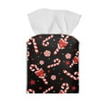 thumbnail image 2 of Psesaysky Tissue Box Cover Waterproof PU Leather Car Tissue Holder Square Tissues Boxes Organizer for Bathroom Vanity, Night Stands, Office, Home, Kitchen (Christmas Candy Cane), 2 of 7
