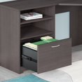 Bush Furniture Cabot Collection Corner Desk, Heather Gray