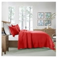 thumbnail image 5 of 3-Piece Christmas Quilt 100% Cotton Oversized Bedspread Lightweight Coverlet Embroidery Christmas Tree Pattern Bedding Set TC (Red, Queen (100"x106")), 5 of 8