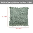 thumbnail image 4 of Unique Bargains 2-Pack Shaggy Decorative Throw Pillow Cases 18" x 18" Dark Green, 4 of 8