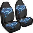 thumbnail image 3 of POLERO Dolphins and Flowers Vehicle Seat Covers for Car, Set of 2 Waterproof Front Seat Cover Non-Slip Stretchable Front Seat Covers, 3 of 9