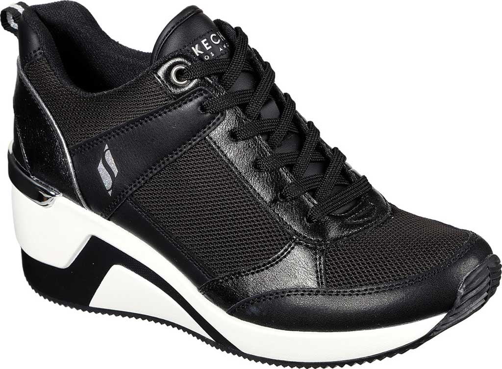 skechers million air up there wedge heel trainers