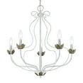 thumbnail image 6 of 42905-60 Livex Lighting Katarina - 5 Light Chandelier In Transitional Style-23 Inches Tall and 23 Inches Wide-Antique White Finish    -Traditional, 6 of 8