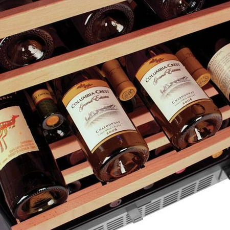 Edgestar 53 Bottle Built In Wine Cooler Stainless Steel Black Edgestar 53 Bottle Built In Wine Cooler Stainless Steel Black
