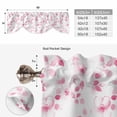 thumbnail image 6 of Pink Floral Tie Up Valance Curtains for Windows, Kitchen Curtains Window Treatments, Retro Blossom Flower Botanical Country Short Window Shades Valances for Bedroom Bathroom Cafe 54"x18", 6 of 8