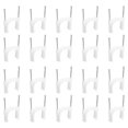 thumbnail image 1 of Unique Bargains Cable Clips with Steel Nail, 50Pack 32mm/1.26' Plastic Cable Wire Clips, White, 1 of 6