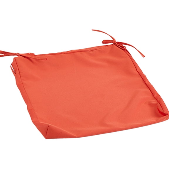 Outdoor Cushion Covers - Waterproof oxford with Zipper and Ties Washable Fade Resistant Replacement Slipcovers Unisex for Indoor Garden Patio Furniture Rattan Chair Lounge Seat,Orange,17.7x17.7"