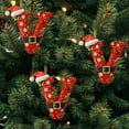 thumbnail image 4 of DAMAI 26 Pcs Red Initials Christmas Ornaments for Tree, 2D Acrylic Personalized Gnomes Decorative Monogram Pendants with Santa Hat Belt, Christmas Hanging Decorations for DIY Crafts Xmas Home Decor, 4 of 4