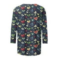 thumbnail image 5 of Penkiiy Chemises de la Saint-Valentin pour Femmes, Graphique Cœur, Col Rond, Hauts Décontractés, Blouses Amples à Manches 3/4, Grande Taille, Tunique 2025 L Multicolore, 5 of 5