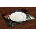 thumbnail image 3 of Ambesonne Dragon Place Mats Set of 4, Vikings Boat Stormy Sea, Standard Size, Multicolor, 3 of 5
