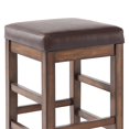 thumbnail image 4 of Armen Living Sonata 26" Counter Height Wood Backless Barstool in Chestnut Finish and Kahlua Pu, 4 of 5