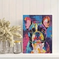 thumbnail image 2 of Colorful Bulldog Decorative Painting/Canvas Art， Suitable for Living Room， Bedroom， Office，Hallway， Apartment， Coffee Shop， adding artistic atmosphere and bright color splash., 2 of 8