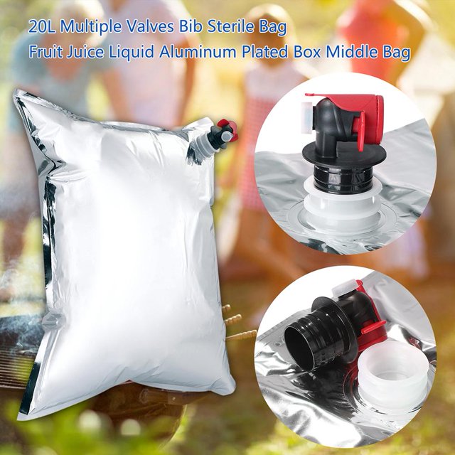 Bolsas para bebidas Bolsa BIB de papel de aluminio de 5 uds. Bolsa de almacenamiento de jugo de vino de cerveza en caja con grifo de mariposa Barbie Nuevos Originales