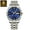 Gold Blue, variant on Elegant Men's Timepiece – Quartz Movement, Water Resistant, Polished Steel Finish