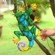 thumbnail image 2 of Estatua Colgante Figura Gecko - Adornos de pared de lagarto Gecko colgante de metal para exteriores verde Sywqhk Libre de BPA, 2 of 5