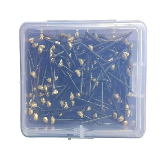 60pc Copper Picture Hanging Nails – Round Head Frame Hardware Kit for Wall Art & Photo Frames (9.5cm)