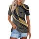 thumbnail image 2 of Fiudx Liquidación de Ahorros de Verano Blusa con Botones y Cuello Vuelto de Manga Corta con Estampado Cómodo E Informal para Mujer a La Moda, 2 of 5