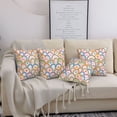 thumbnail image 7 of Throw Pillow Covers, Rainbow flowers A Soft Square Pillow Cases with Invisible Zipper for Couch Bed Sofa, Farmhouse Fall Home Decor 18"x18", 7 of 7