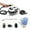 white+black, variant on JUNWELL 2500W Handheld Steam Cleaner High Temperature Pressurized Steam Cleaning Machine with Brush Heads and Gloves for Kitchen Furniture Bathroom Car Red