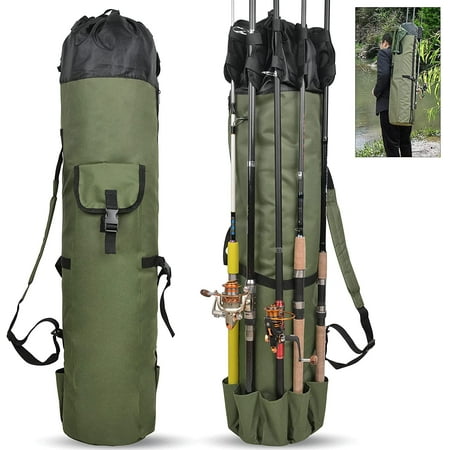 VanRolldex 45.67 Durable Universal Fishing Rod Travel Tube 5 Rod Capacity
