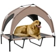 thumbnail image 1 of PawHut Lit Surélevé pour Chien, Lit de Camp Rafraîchissant avec Auvent, pour L Café, 1 of 10
