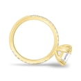 thumbnail image 4 of 3.00Ct Elongated Cushion Cut Moissanite Engagement Ring, Triple Eagle Claw & Pavé, 10K Yellow Gold, 4 of 8