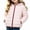 Pink, variant on DJDLJWCJ Girls Quilted Jacket Thicken Warm Full Zipper Puffer Jacket Solid Color Thermal Down Coat Pink Size 3T
