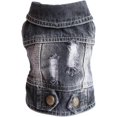 thumbnail image 1 of Chalecos para mascotas, chaqueta vaquera para perros, sudadera con capucha, chaqueta para cachorros, para perros pequeños y medianos (S, negro), 1 of 5