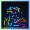 thumbnail image 3 of Shinelab Laundry Washing Machine Neon Sign, Laundry Wall Art Light, Laundry Room Wall Decor 0747, 3 of 4