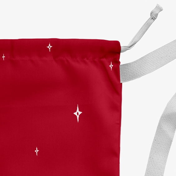 Simply Daisy Shining Stars 18 x 29 in Red Laundry Bag