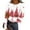 A081-Vermilion, variant on Rib Knit Tops for Women Stretch Crew Neck Ribbed Womens Long Sleeve T Shirts Floral Print Jumper Graphic Tees Tops
