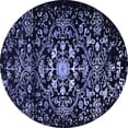 thumbnail image 1 of Ahgly Company Indoor Round Oriental Blue Industrial Area Rugs, 5' Round, 1 of 4