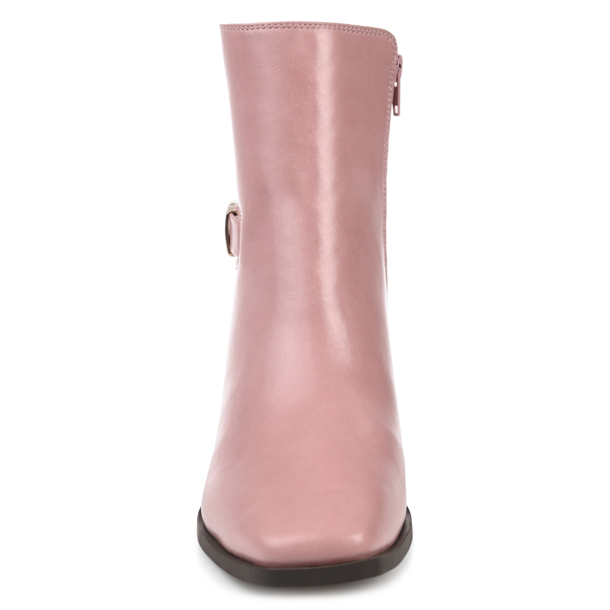Journee Womens Aubrie Inside Zip Stacked Heel Booties, Widths Available