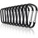 thumbnail image 1 of UPINS 100 clips de mosquetón con gancho de resorte de bloqueo de aluminio, llavero en forma de D, paquete de hebilla resistente, mosquetones con clip de bloqueo, ganchos a presión, clip para mochila, 1 of 1