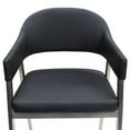 thumbnail image 6 of Adele Set of Two Counter Height Chairs in Black Leatherette w/ Brushed Stainless Steel Leg by Diamond Sofa, 6 of 8