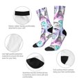 thumbnail image 4 of Honeii Eiffel Tower and Hearts Print Adult Socks,Crew Socks,Casual Calf Socks,Daily Wear Socks for Men & Women, Perfect for Sports, Casual and Everyday Use, 4 of 6