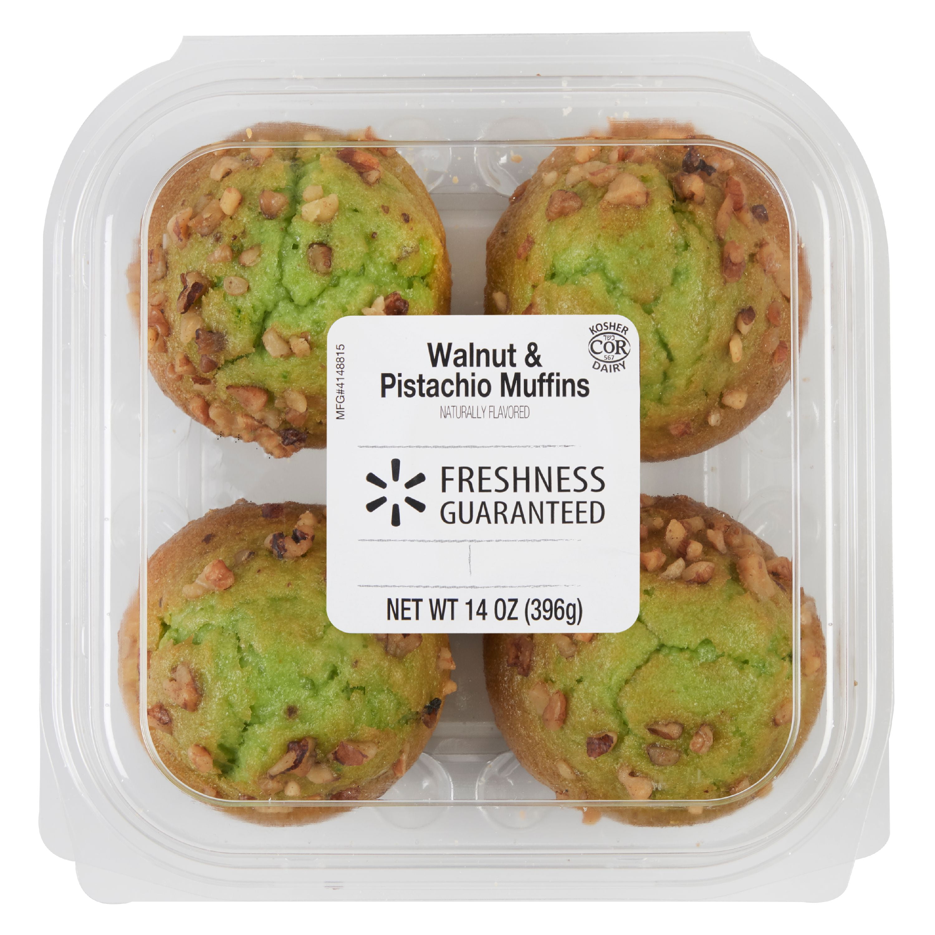 Freshness Guaranteed Walnut Pistachio Muffins, 14oz, 4 Count
