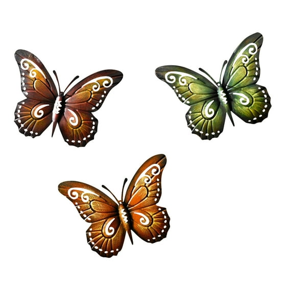 Metal Butterfly  Wall  Decor  Colored Metal Butterflies  