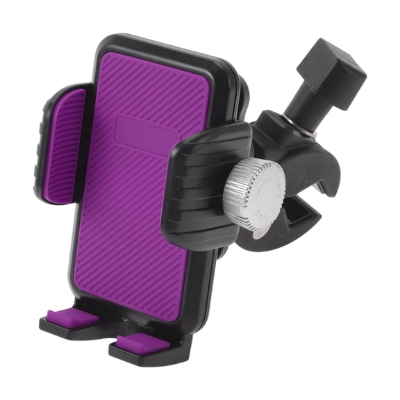 Unique BargainsMotorcycle Phone Mount Holder Motorbike Mobile Phone Holder for Handlebar Mount Fits 4.7"-7.2" / 119.38-182.88mm Smartphones Purple