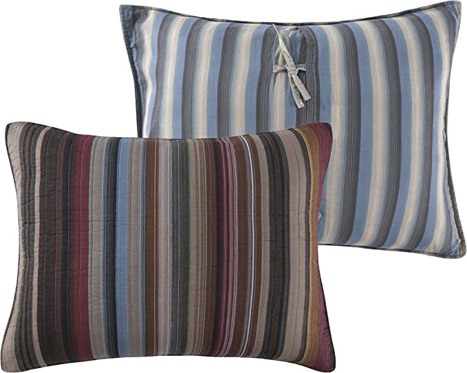 Global Trends Dylan 100% Cotton Reversible Quilt Set, Earth, 3-Piece King/Cal King