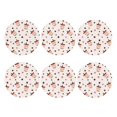 thumbnail image 2 of Pofeuu Milk Tea Print Leather Coasters Set of 6, Round Cups Mugs Mat Pad for Home Kitchen Heat Resistant Drink Coasters,Round Shape, 2 of 7