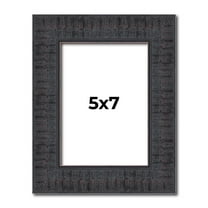5x7 IN Frame Brown Rustic Solid Wood Picture Frame 1.5 Inches Wide | Interior Frame Depth 0.5