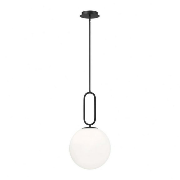 1 Light Large Pendant-Acid Opal/Matte Black Finish Bailey Street Home 79-Bel-4186880