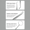 thumbnail image 3 of ACDANC 2026 New 6Pcs Stainless Steel Dental Tools Kit with Case Dental Mirror Pick Teeth Scraper Cleaner Plaque Tartar Remover Oral Care Dentist Tools, 3 of 7