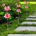 thumbnail image 6 of Vikakiooze 2023 Promotion on sale, Solar Lotus-Flower Light 2PCS Solar Flower Lights Outdoor Solar Yard Decoration Lights Landscapes Lamp For Patio Lawns Pathways, 6 of 8