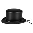 thumbnail image 1 of Sombrero de copa Zulema Disfraz Mago Victoriano Boda PU Showman Negro, 1 of 7