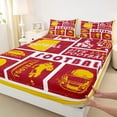 thumbnail image 3 of Castle Fairy Boys Girls Football Rugby 4pcs Bed Sheets,Ball Gamer King Sheets,Sport Theme Super Cozy Sheet Set,Microfiber Bedroom Decor, 3 of 7