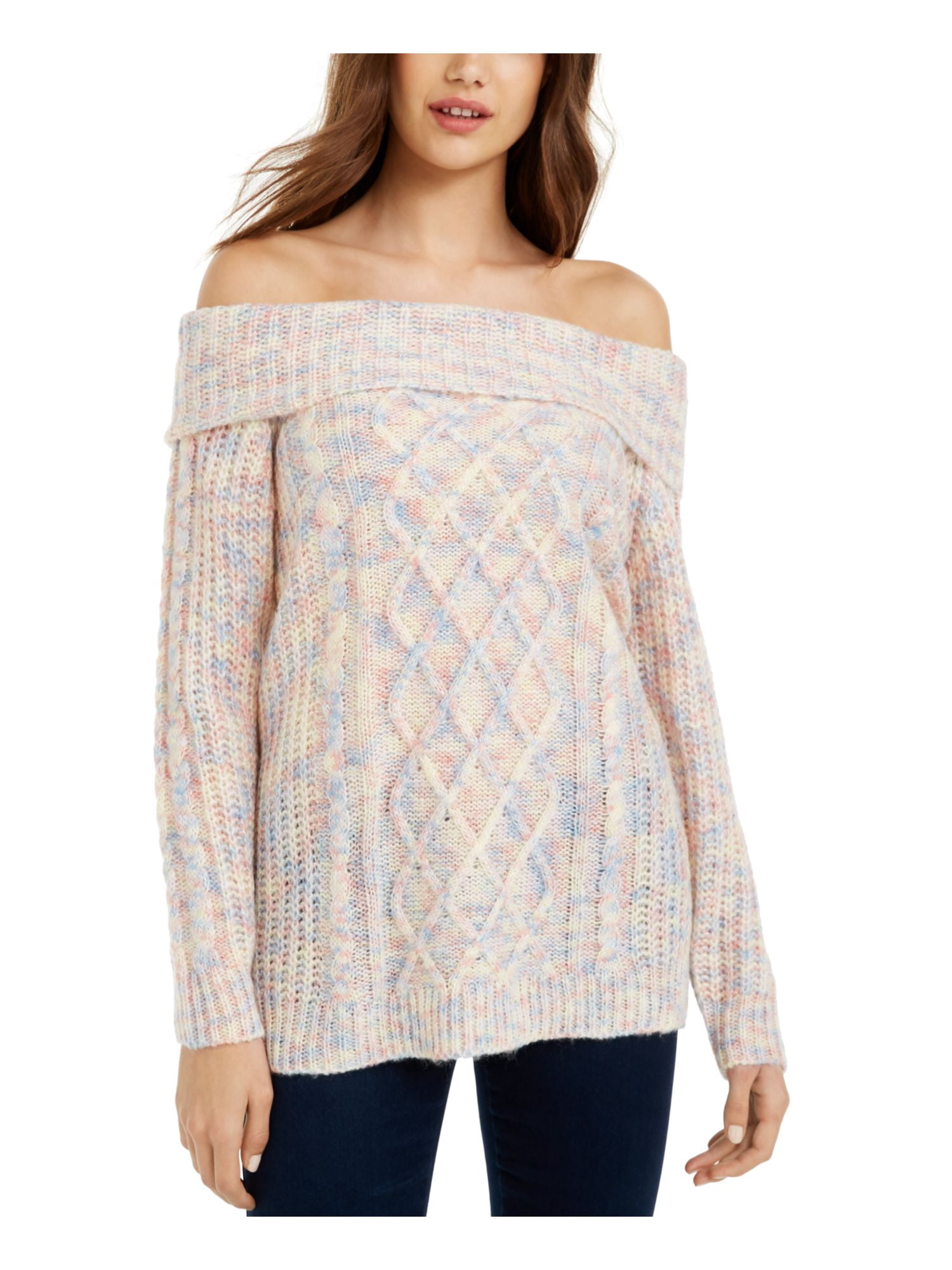 NO COMMENT White Off-the-Shoulder 