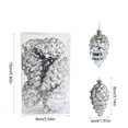 thumbnail image 3 of Christmas Pinecone Ornaments, 8 Pack Painted Plastic Hanging Pendants, Boxed Tree Decor, for Holiday Party, Xmas Tree Decor, 3 of 6