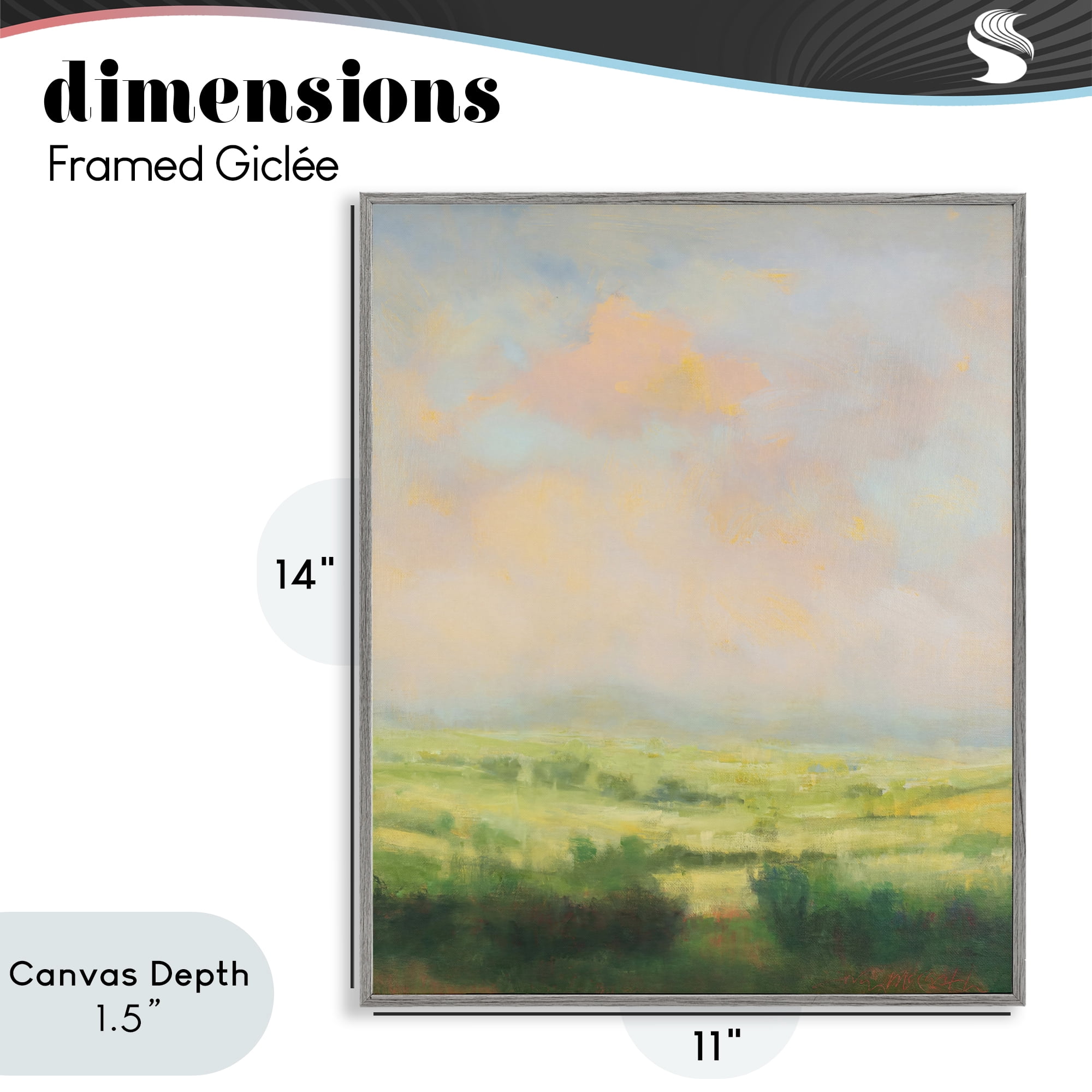 Stupell Industries Springtime Farnese Landscape Gray Framed Giclee Art, design by William McCarthy